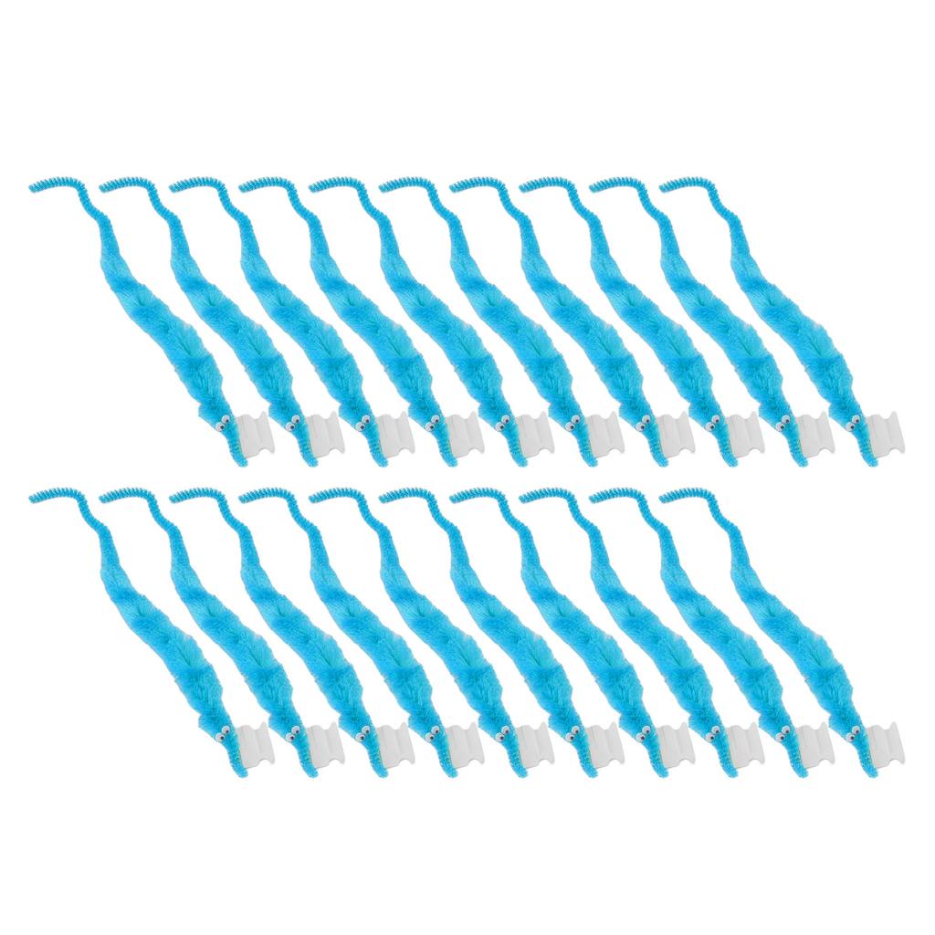 20 Pcs Furry Worm Soft Touch Plush Material Cute Style DIY Compact Portable Fuzzy Worms for Party
