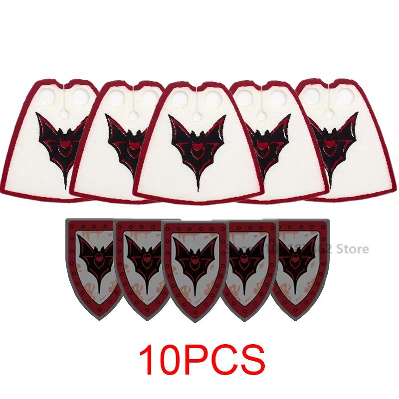 Medieval Roman Knight Legion Building Block Castle Green Dragon Forest Wolf War Horse Dragon Lion Shield Armor Cloak Brick Toys