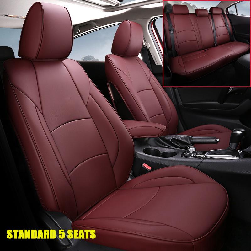 Custom Fit Car Seat Cover For Mazda 3 AXELA 2014-2025 Leather Seat Cushion Waterproof Protection Automotive Parts Car Styling