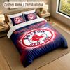Bedding Set 1 Duvet Cover 2 Pillowcases Boston Red Sox Print Soft Bed Linen Bedroom Decor