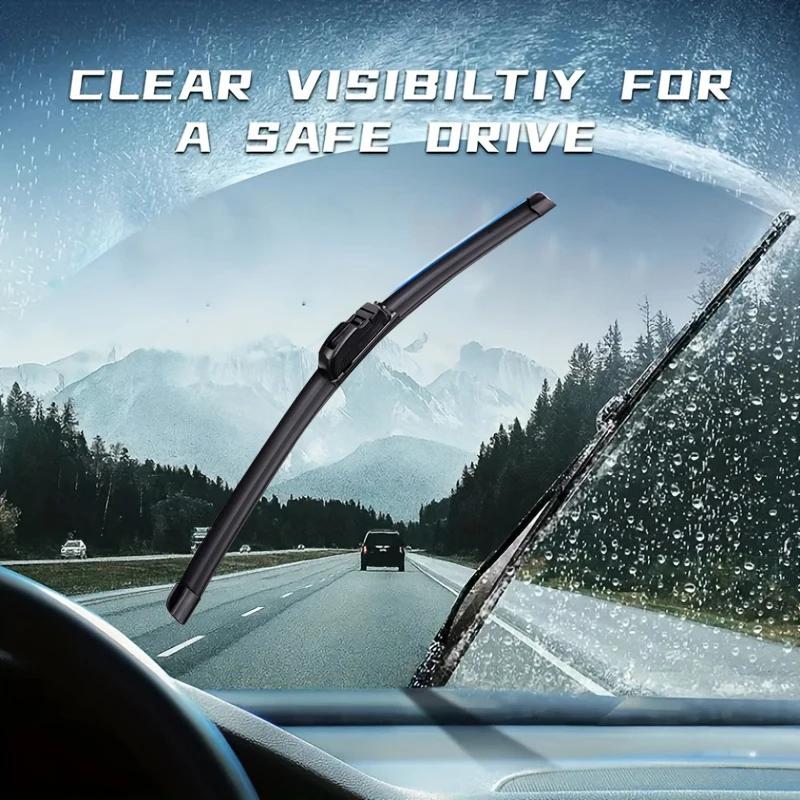 For Citroen C3 MK1 2002-2009 Car Wiper U-type Soft Rubber Boneless Wiper HD Quiet Durable Automotive Wiper replacement three rub