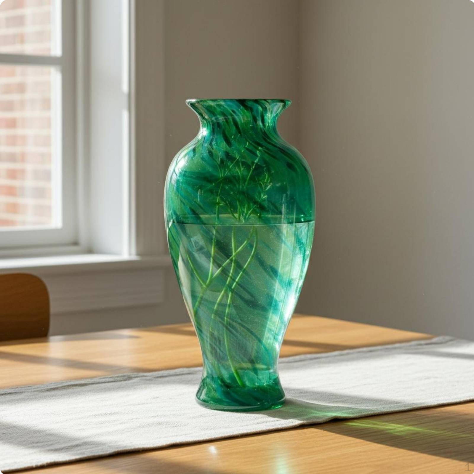 Glass Flower Vase Light Elegant Design