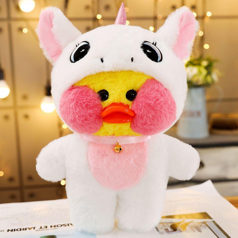 Urocza Kaczka Lalafanfan Cafe Jednorożec Totoro Panda Pluszowa Zabawka Miękka Uroczy Prezent