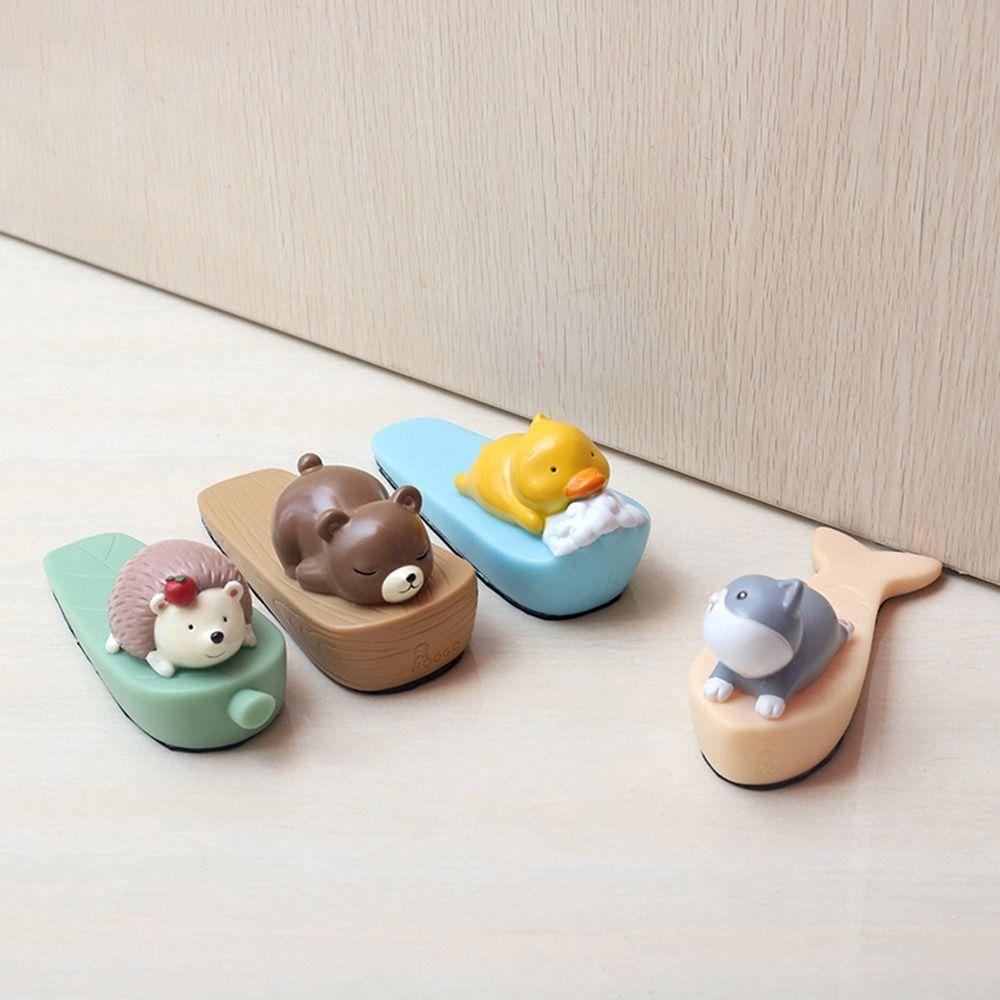 New PVC Cartoon Door Stopper Anti-pinch function Durable Door Blocking Mute Silent Block Flexible Shock Absorbent Block Door