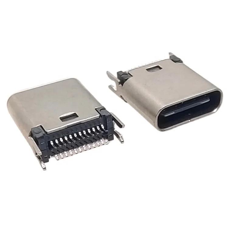 USB Type-C 24P Female Socket 1.0MM CF3.1 9.3MM Clamp Connector