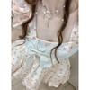 Small fresh floral gauze skirt Japanese sweet butterfly age-reducing small fluffy princess skirt waist and thin A-shaped skirt