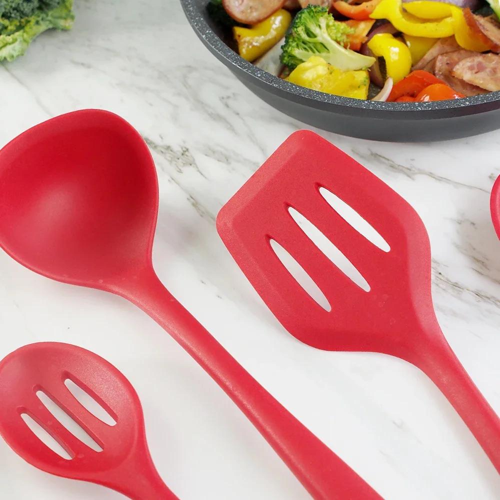 Kitchen Cooking Tools Kitchenware 11pcs/set Soup Spoon, Spatula, Brush, Scraper, Pasta Server, Egg Beater, Silicone Turner