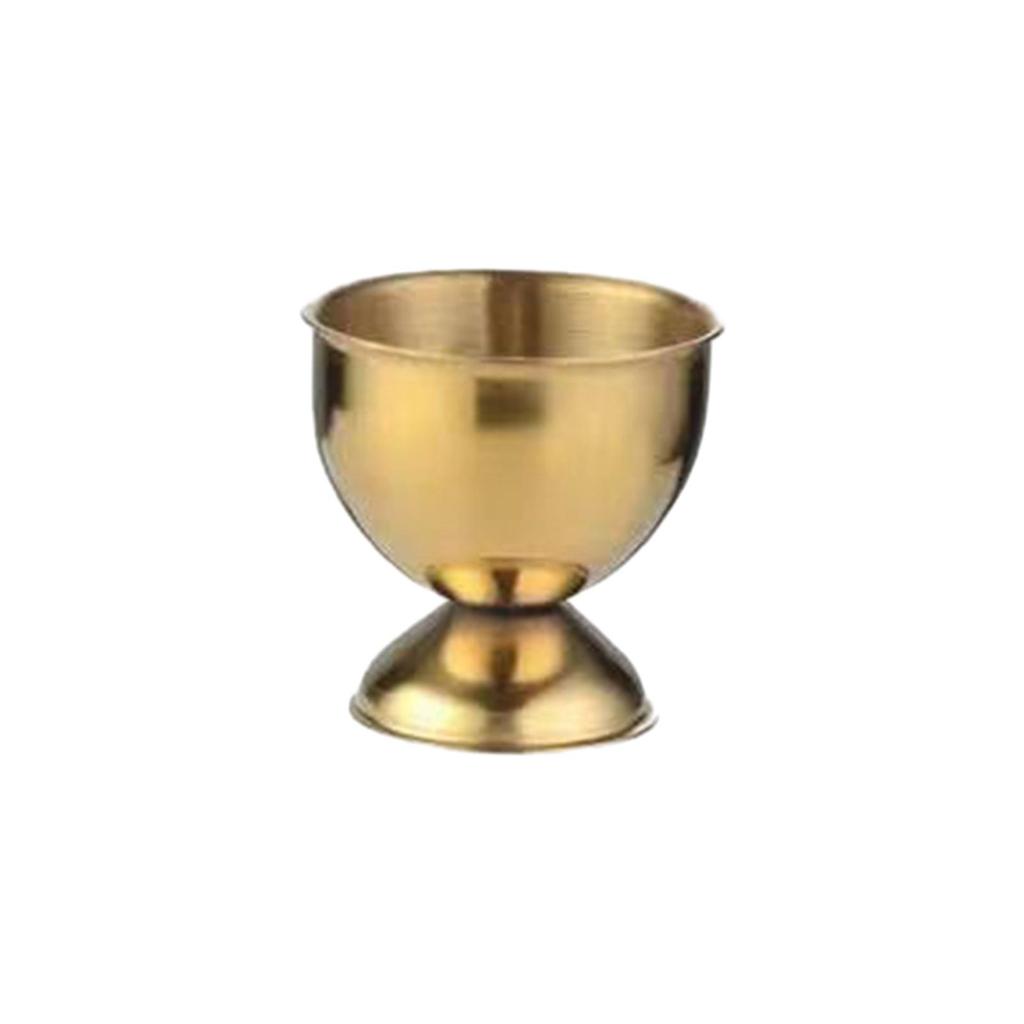 Sleek Stainless Steel Egg Cup Set - Modern Holder for Boiled Eggs