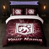 Set Biancheria da Letto Personalizzato Ipswich Town con Nome e Testo 1 Copripiumino+2 Federe Logo Calcio Regalo Personalizzato per Occasione Speciale Decorazione Camera da Letto
