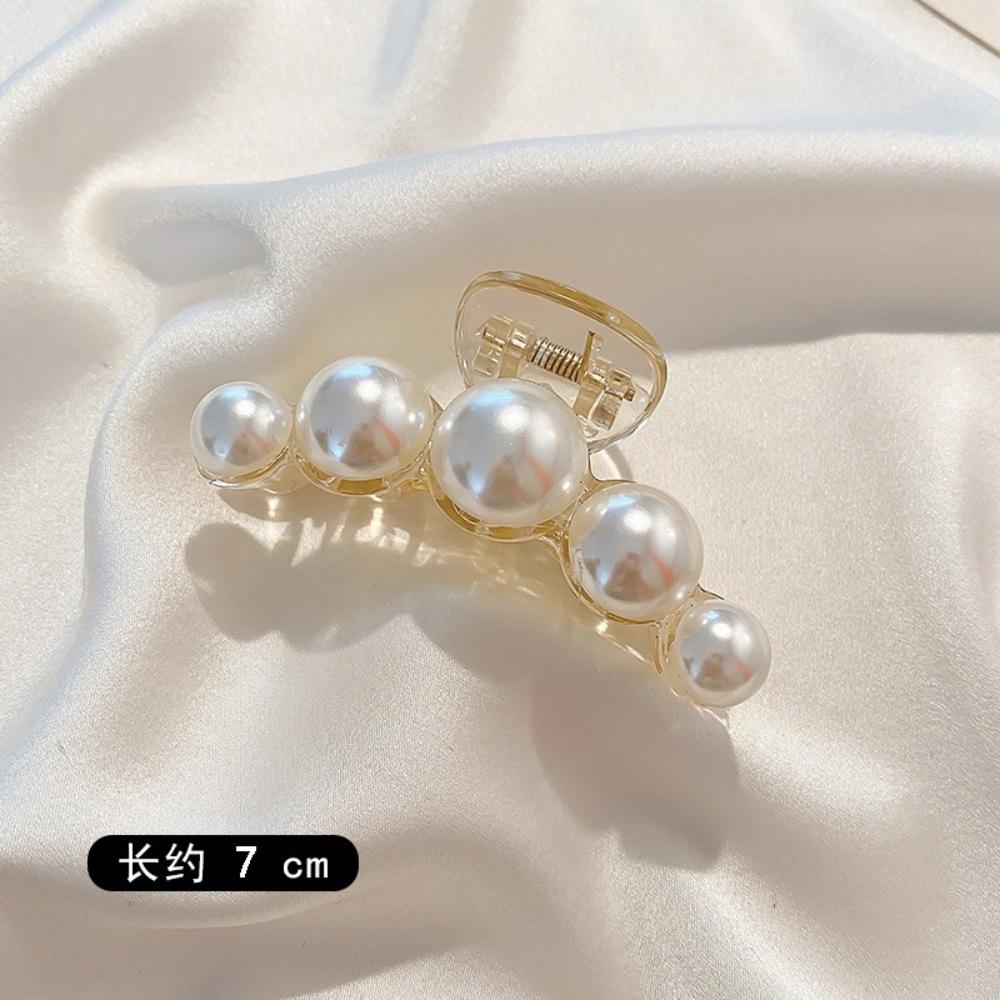 Large/Trumpet/Medium Size Shark Clip Hair Accessories Exquisite Versatile Simple And Generous Fashionable Gentle Pearl Grab Clip