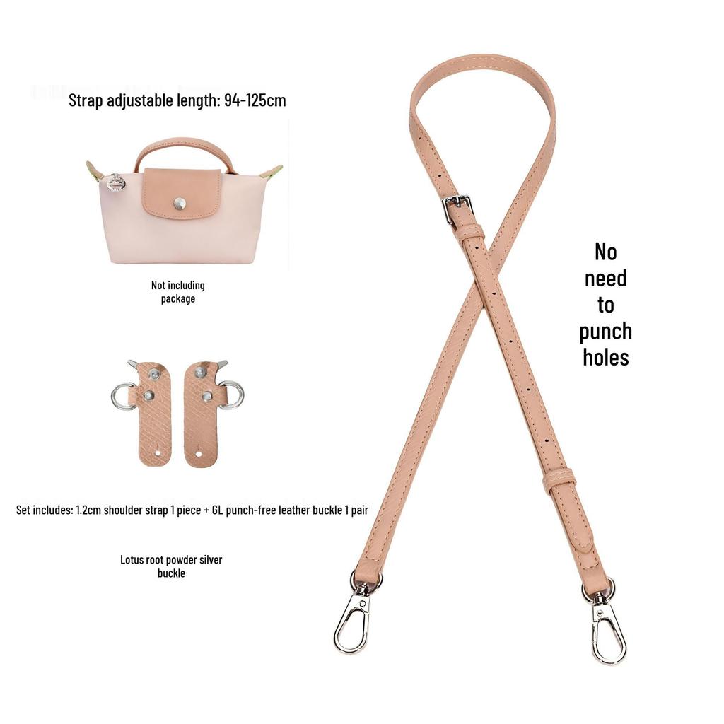 Longxiang Genuine Leather Mini Dumpling Crossbody Bag with Adjustable Shoulder Strap and Non-Slip Buckle