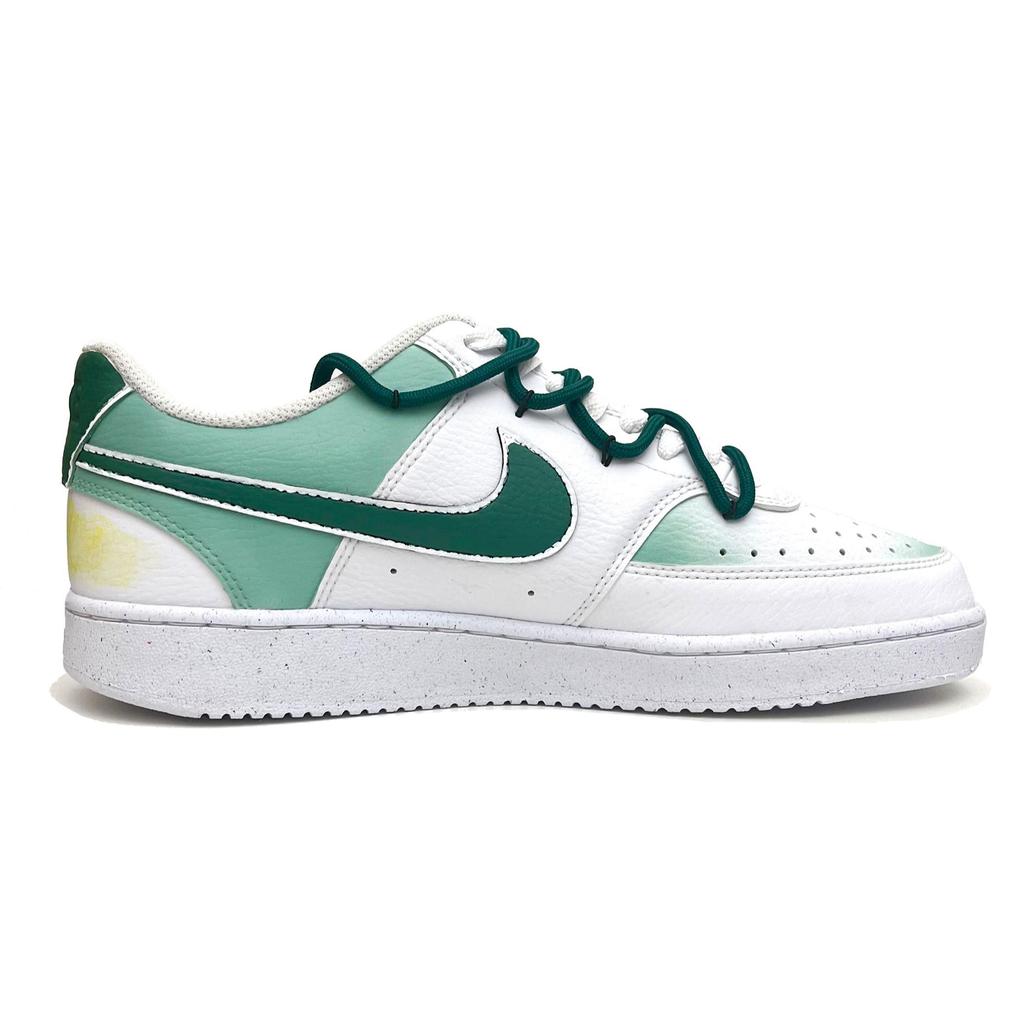 Nike Court Vision 1 Bear's Daydream Cushioning Abrasion Resistant Low Top Skateboard Shoes Men's Green Yellow DH2987-101(Team61-)