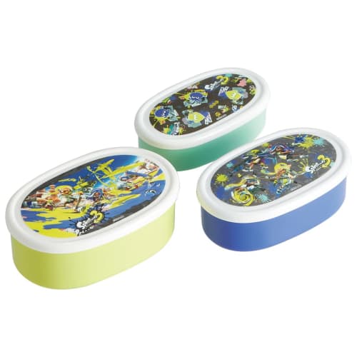 Skater Lunch Box Seal Container Storage Container Set of 3 Splatoon 3 Made in Japan 860ml SRS3SAG-A