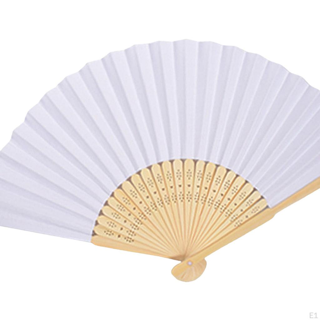 Bamboo Folding Fan, Chinese Hand Fan for DIY Decoration, Wedding, Dance Party, Summer