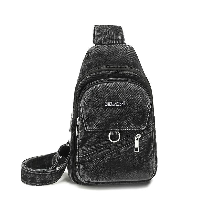 Denim Chest Bag Women's Crossbody Bag Large Capacity Shoulder Bag