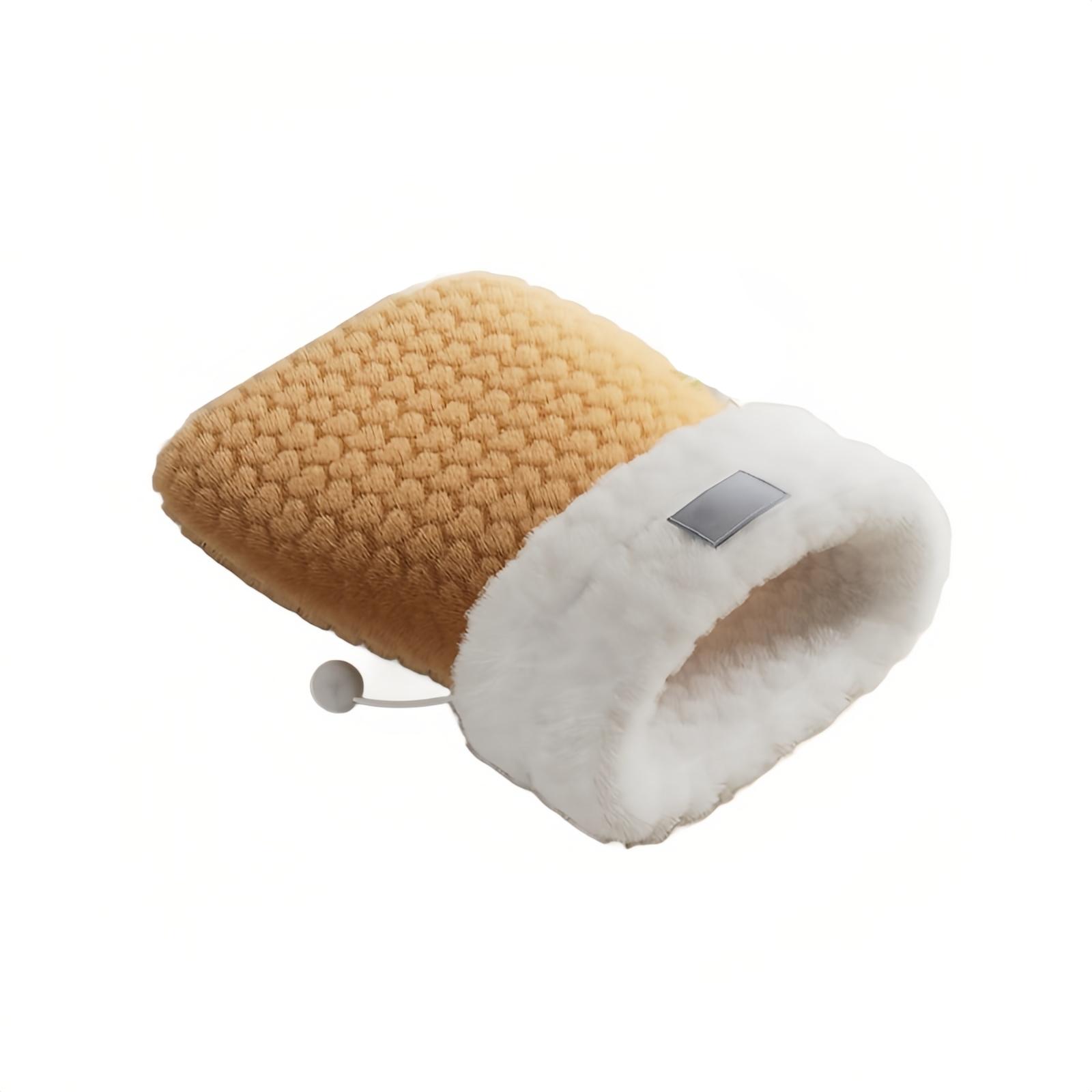 

Sleeping Bag for Indoor s Cozy Winter s Sleeping Bags Soft Plush Sack Self Warm Pet Bed Cave Kittens Tunnel Pet Calming Bed for Kittens One Size коричневый