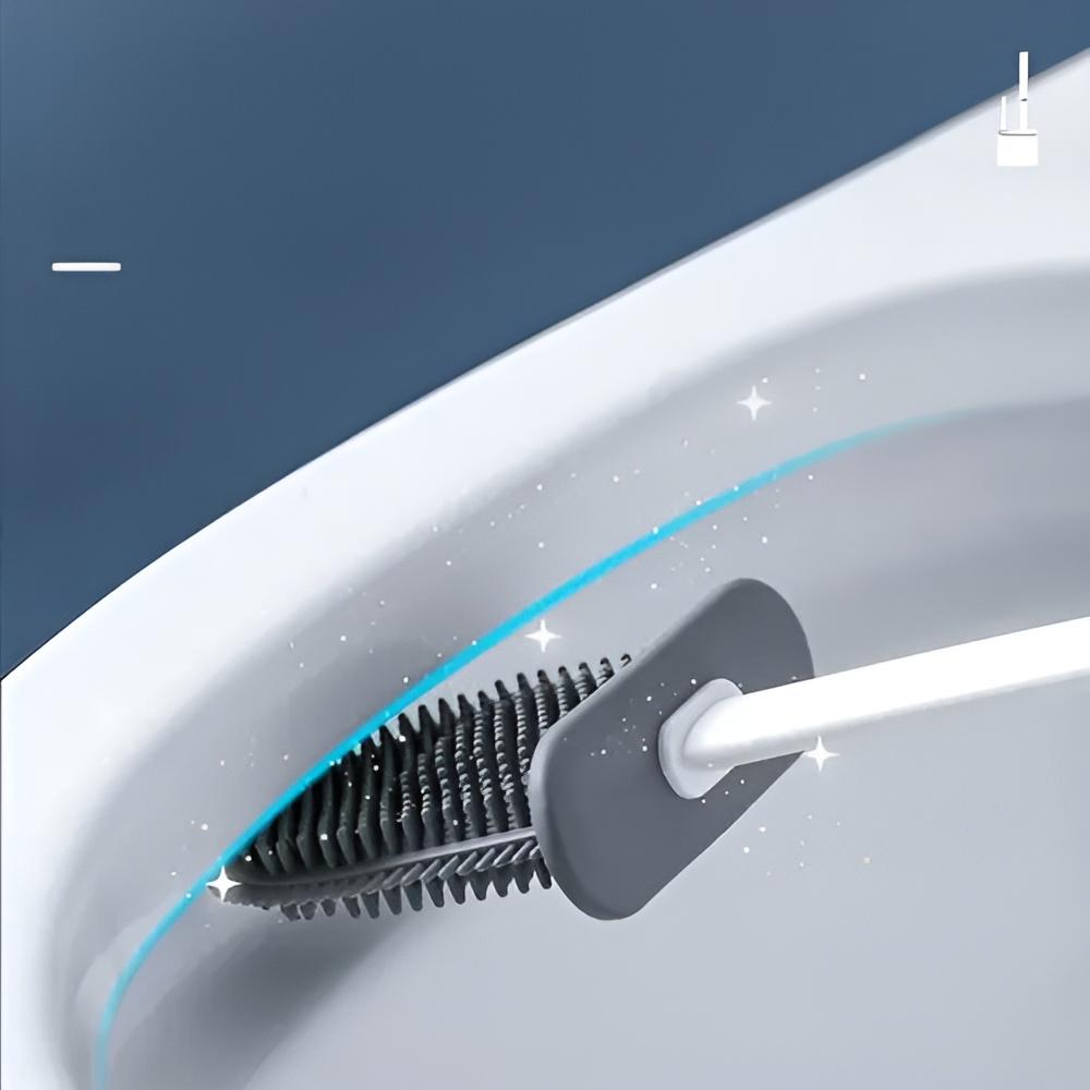 Golf Silicone Toilet Brushes Set Long Handled Cleaning BrushFlat Head Flexible Toilet Cleaning Brush Bathroom Cleaning Tool