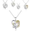 Heart Twotone Graceful Necklace For Women Perfect For Special Occasions And Gifts