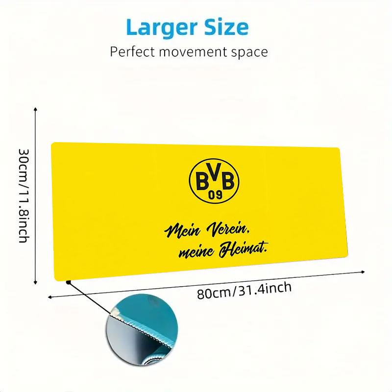 Bvb Home Ground Large Size Mouse Pad Large Gaming Table Cushion Nonslip Laptop Tablet Big Mousepad Xxl Mat Mini Pc Playmat With Lock Edge