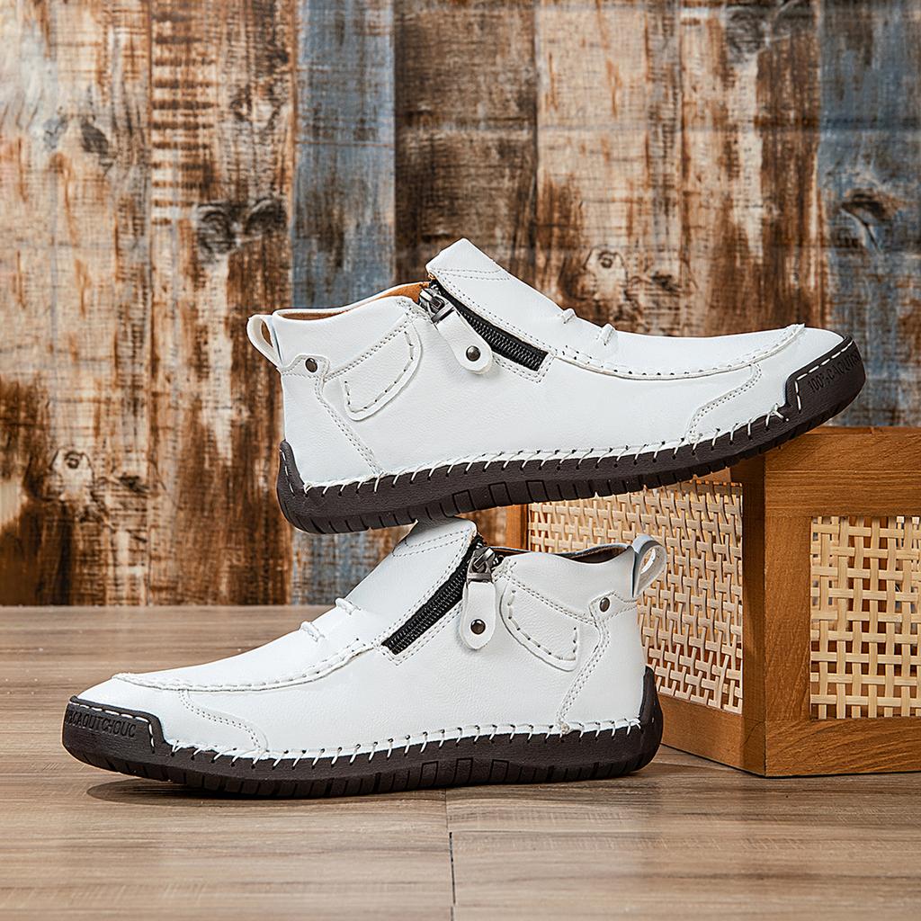 Casual Shoes Men Sneakers Men Flat Footwear Zipper Boots Men Ankle Outdoor Walking