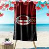 מגבת חוף עם הדפס לוגו AC Milan, מגבת גדולה רכה מתייבשת במהירות לקמפינג חוף שחייה