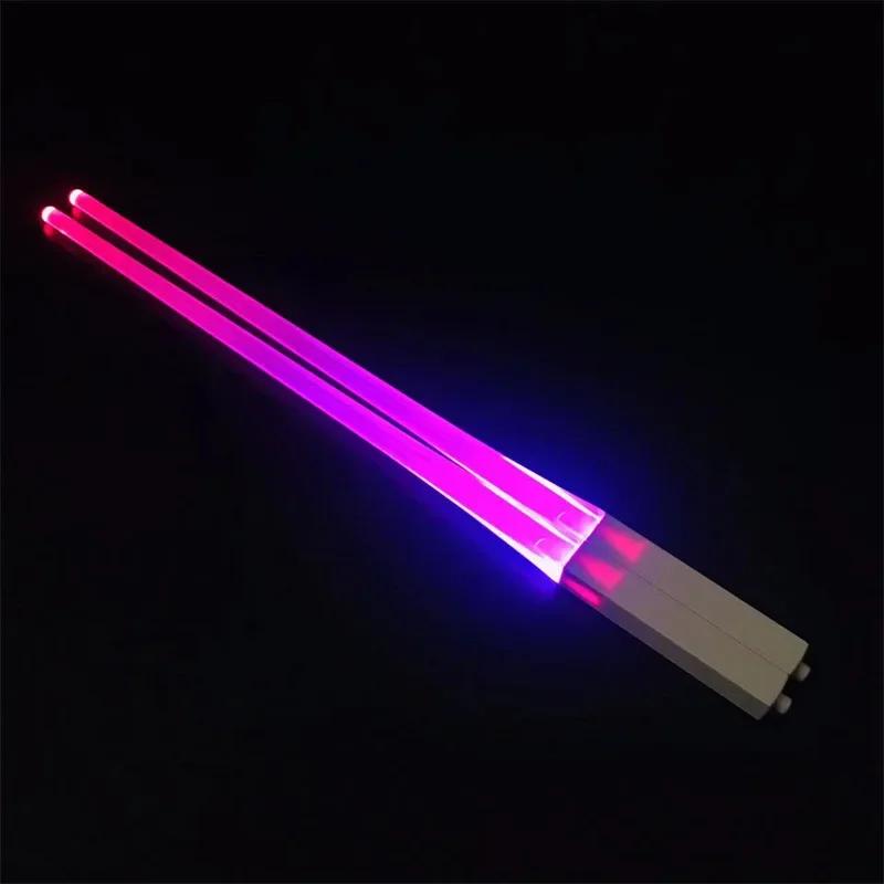 1 Pair LED Chopsticks Lightsaber Chopsticks Mini Chopsticks Reusable Chopsticks for Party Luminous Chinese Chopsticks