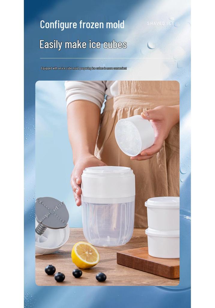 Y Shaved Ice Machine: Manual Hand-Crank Ice Crusher for Fluffy Smoothies and Shaved Ice