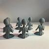 Meditating Alien Resin Statue Garden Ornament Best Art Decor for Indoor Outdoor Home or Office Promotion  Resin Embellishments