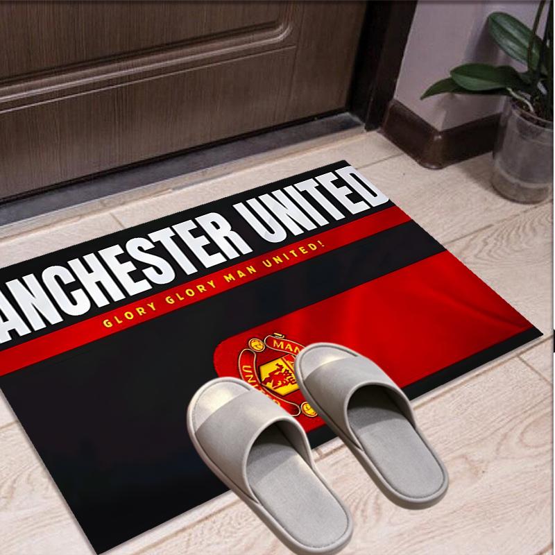 Manchester United F.C Pattern Rug, Indoor/Outdoor Mat, for Picnic, Gameroom, Bedroom, Office, Living Room, Home Decor Carpet, Birthday Gift