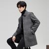 FAPAI Men's Mid-Length 2-in-1 Down & Double-Faced Wool Coat