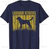 Retro Labrador Retriever Dog Vintage Gifts Cotton TShirt Graphic T Shirts for Men Funny Outdoors High Quality Cotton Shirt Tops