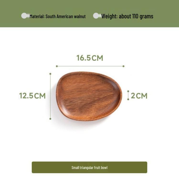 Walnut Irregular Shape Multi-functional Snack and Pastry Plate