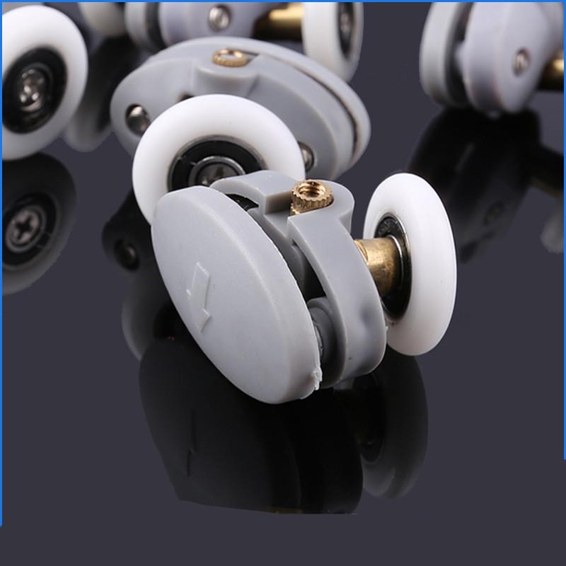 4pcs-8pcs/set New Oval 23mm 25mm ABS Nylon Single Pop Up Pulley Runner Wheel Shower Cabin Sliding Glass Door Rollers Hardware