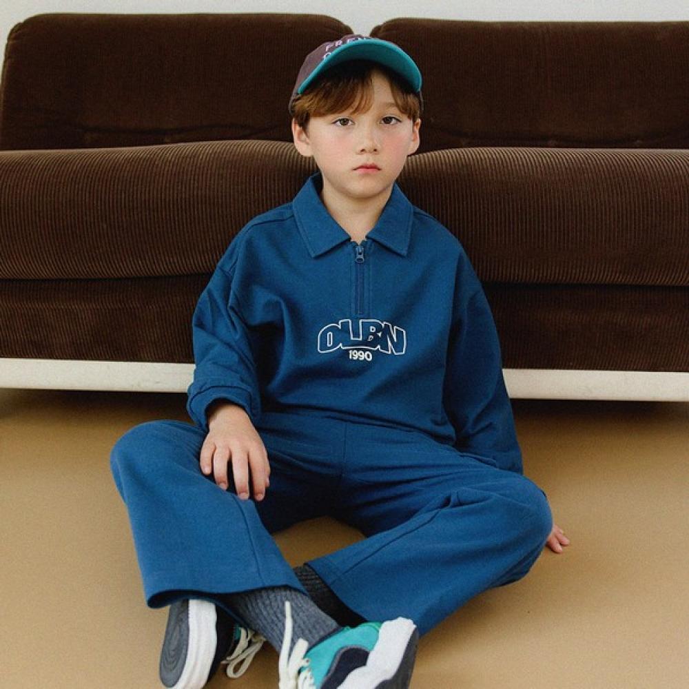 

Olivan Out Pocket Collar Top And Bottom Blue Blue/160