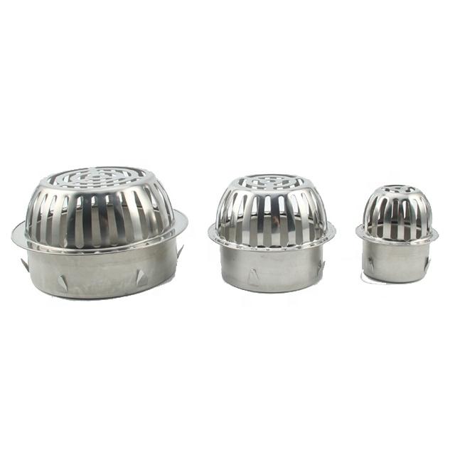 High Quality 160mm Stainless Steel 304 Pipe Strainer Large Roof Floor Drain Modern for Bath Tub Direct China Factory Supplier (Silver,Stainless Steel)