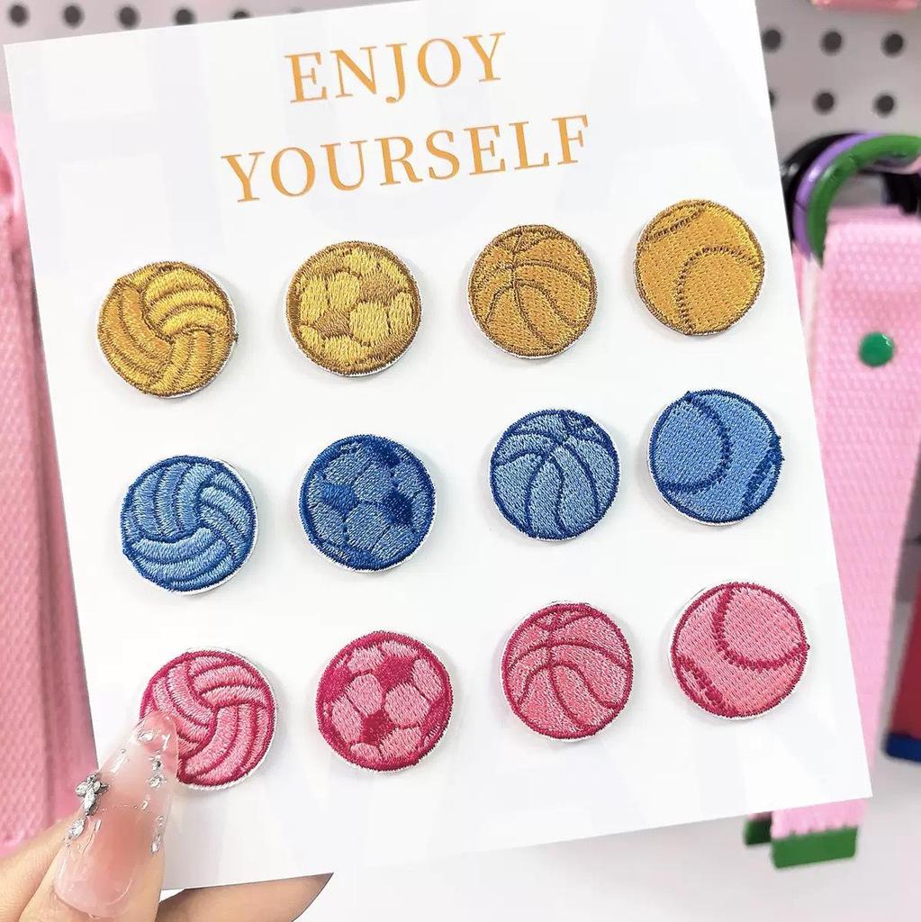 In Stock Embroidered Sports Patches: Basketball, Football, Rugby, Baseball - DIY Clothing Accessories, Iron-on Decoration.