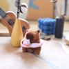 ZAKOL Cute Cartoon Capybara Pendant Keychain Plush Toy Doll Bag Hanging Ornaments Lovely Kapila Doll with Clothes Animal Keyring