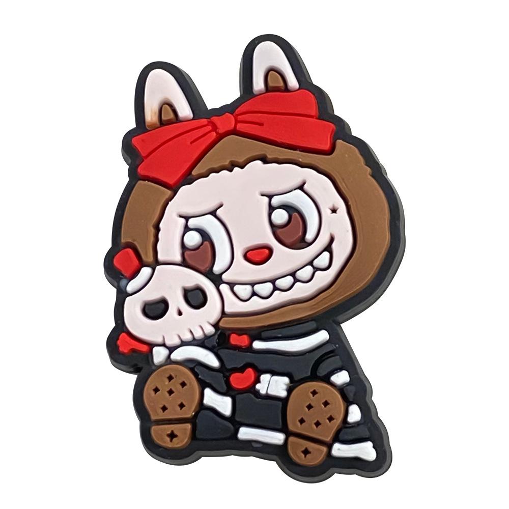 Adorable Cartoon Labubu Clog Shoe Charms - PVC Decoration & Flower Accessories