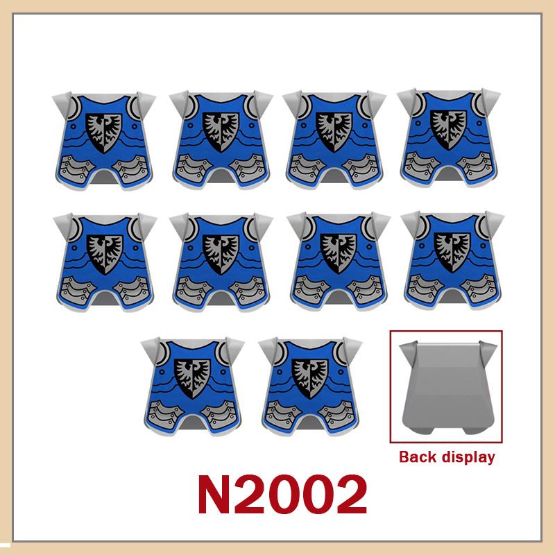 Medieval Military Castle Knight Armour Shoulder Armor Building Blocks Soldier Figure Parts Printed Army Warrior Bricks Toy Gifts