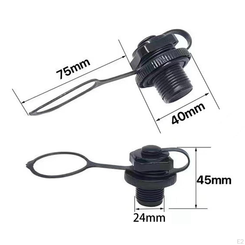 Aufblasbares Boot Luftventil 1-Wege-Aufblasung 24mm, mit Kappe Deckel Zubehör, Praktisch Tragbar
