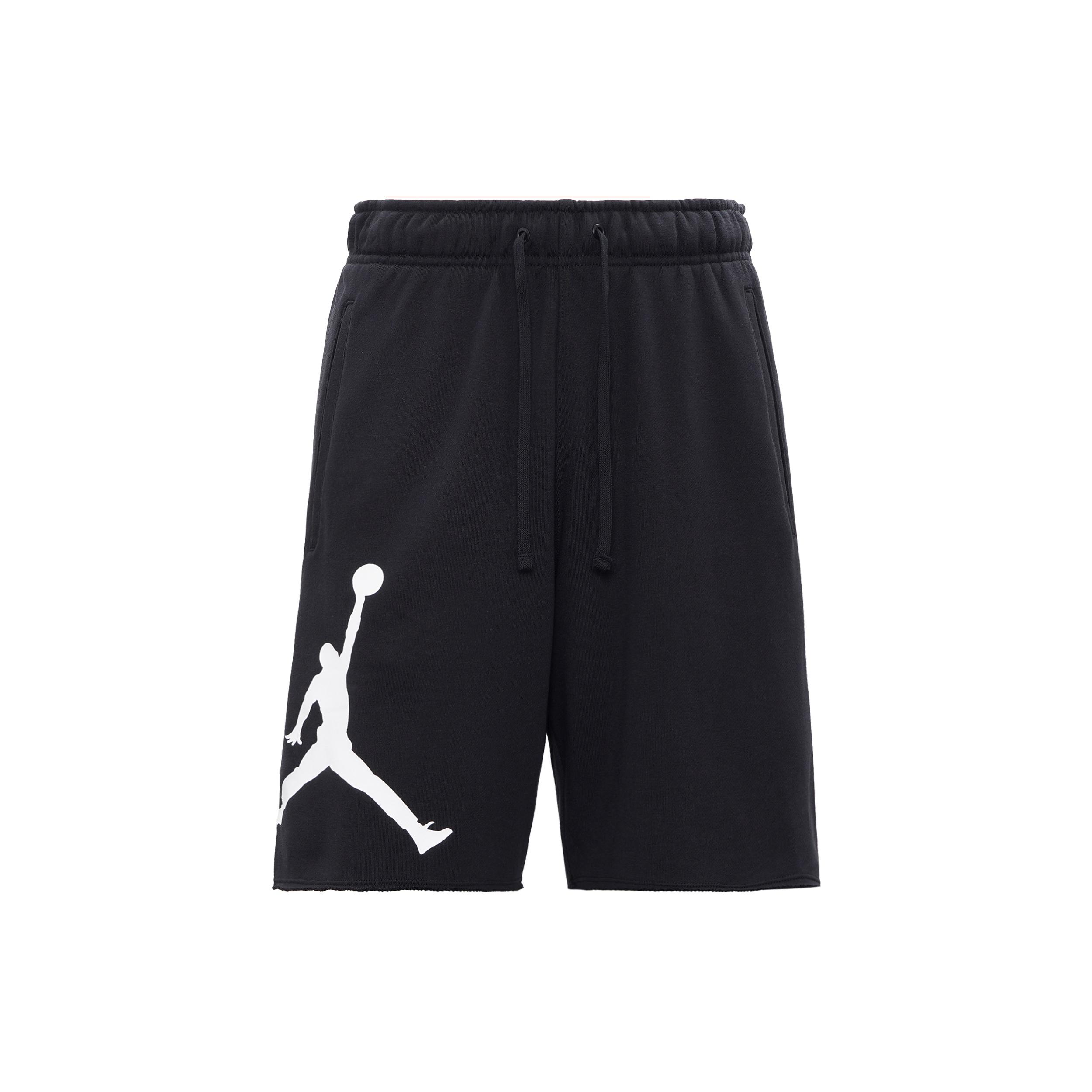 Men s Air Jordan Flying Man Logo Training Knit Breathable Sports Shorts Black DV5028-010 L