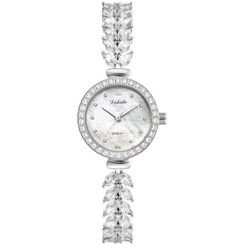 French Niche Watch Female Mori Fish Bone with Diamond Mermaid Watch Female Xiaoxiangfeng Temperament