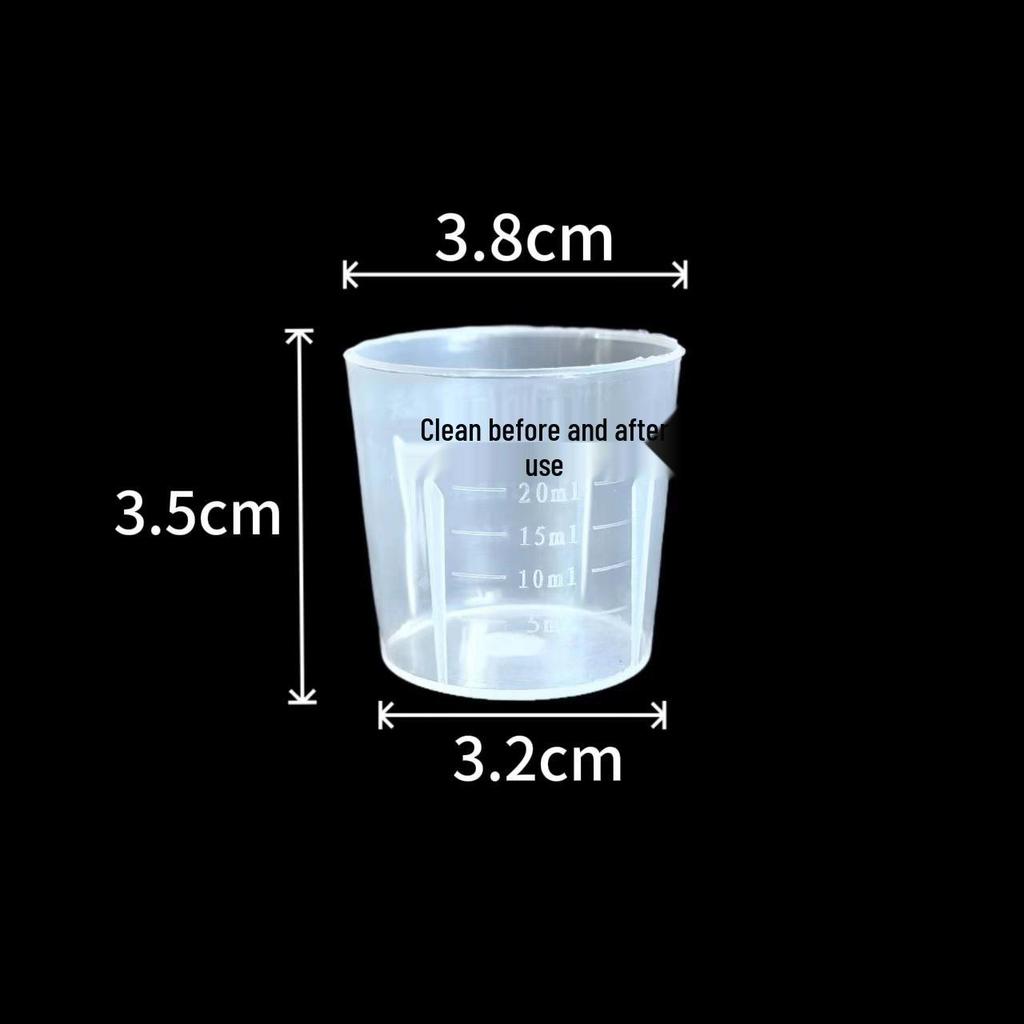 Transparent PP Measuring Beaker with Handle - Graduated Milliliter Cylinder, Thickened for Laboratory and Pesticide Use