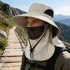 Sommer-Sonnenhüte UV-Schutz Outdoor Jagd Angelkappe für Männer Frauen Wandern Camping Visier Bucket Hat Neck Flap Fisherman Hat