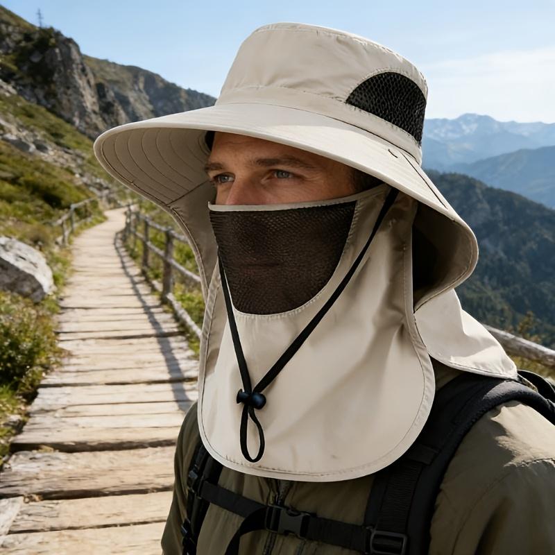 Sommer-Sonnenhüte UV-Schutz Outdoor Jagd Angelkappe für Männer Frauen Wandern Camping Visier Bucket Hat Neck Flap Fisherman Hat