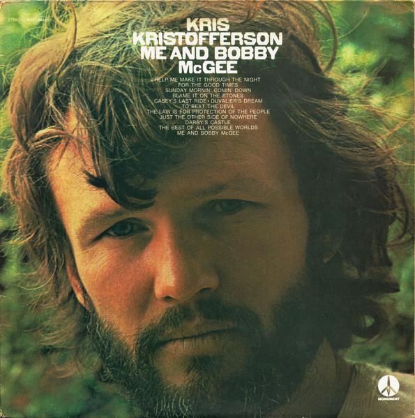 

LP Record KRIS KRISTOFFERSON - Me And Bobby McGee MNT64631 Monument UK Folk Used