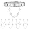 Y2K Delicate Personalized DIY Crystal Chain Tassel Charm Bracelet Heart Star Moon Bow Pendent Bead 9mm Stainless Steel Jewelry