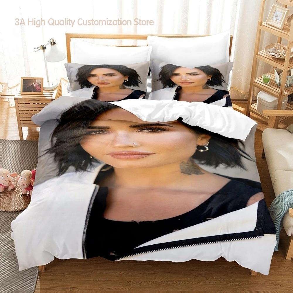 Demi Lovato Bedding Set Single Twin Full Queen King Size Bed Set Aldult Boys Bedroom Duvetcover Sets 3D Print bed sheet set CXG