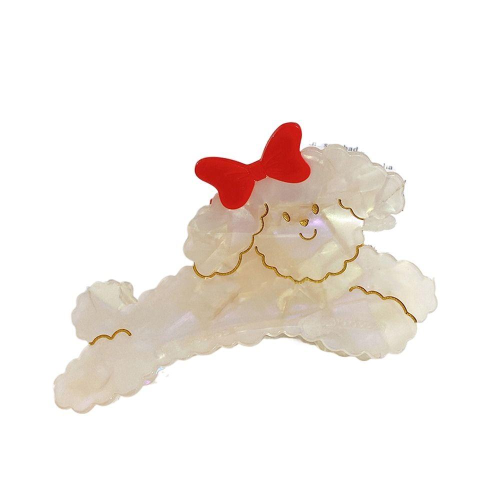 Poodle Dog Acetate Hair Clips Women Hairgrips Korean Shark Clip Ponytail Holder Animal Hair Claws