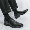 Men Derbys Oxford Green Personality Nightclub Black Leather Formal Business Shoes Men's Tuxedo Wedding Dance Shoes Plus Size